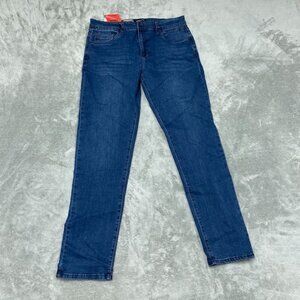 Kenneth Cole Mens Straight Fit Blue Denim Jeans New York Style 34x34 a0241